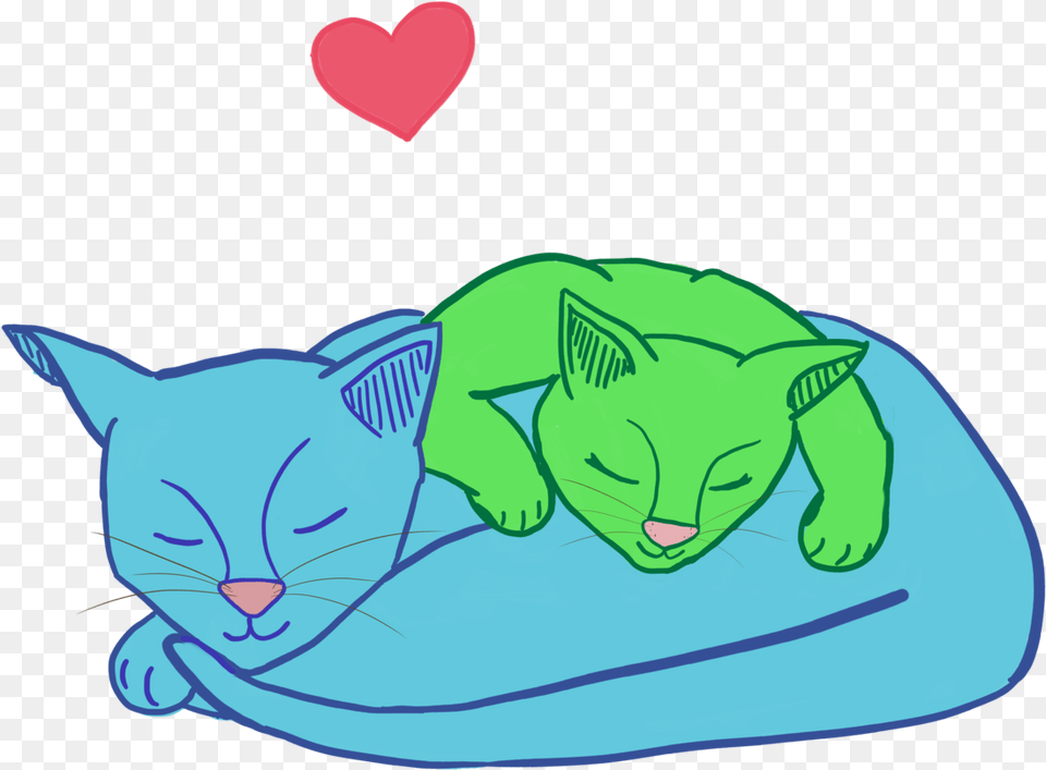 Kitten, Person, Sleeping, Face, Head Free Png Download
