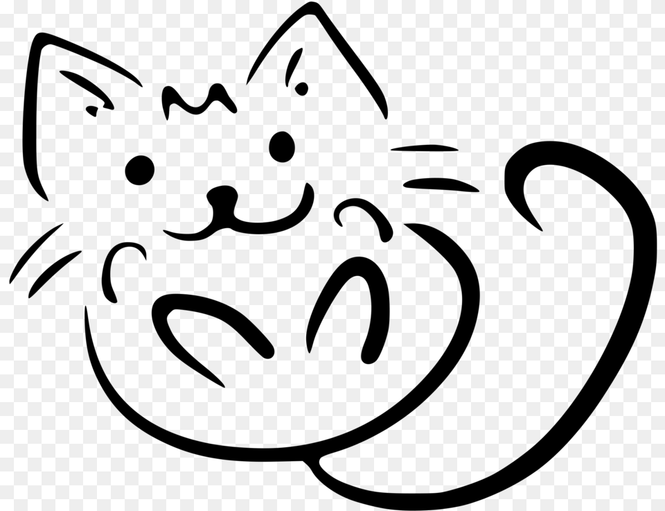Kitten Cat Sticker Decal Zazzle Outline Kitten Clip Art, Gray Png