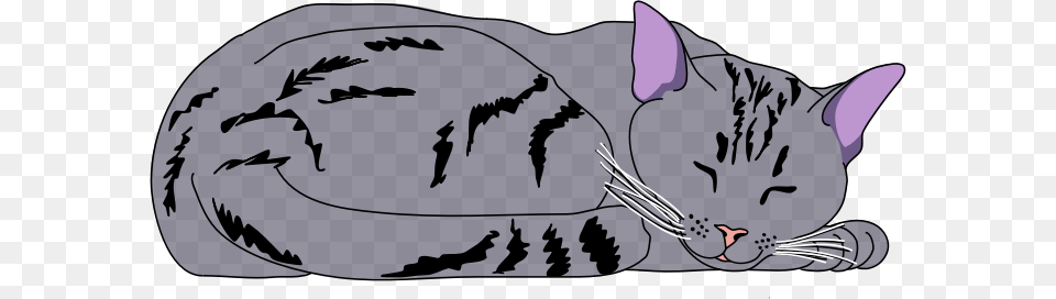 Kitten Clipart Sleeping Cat Clipart, Animal, Mammal, Pet, Person Free Png Download