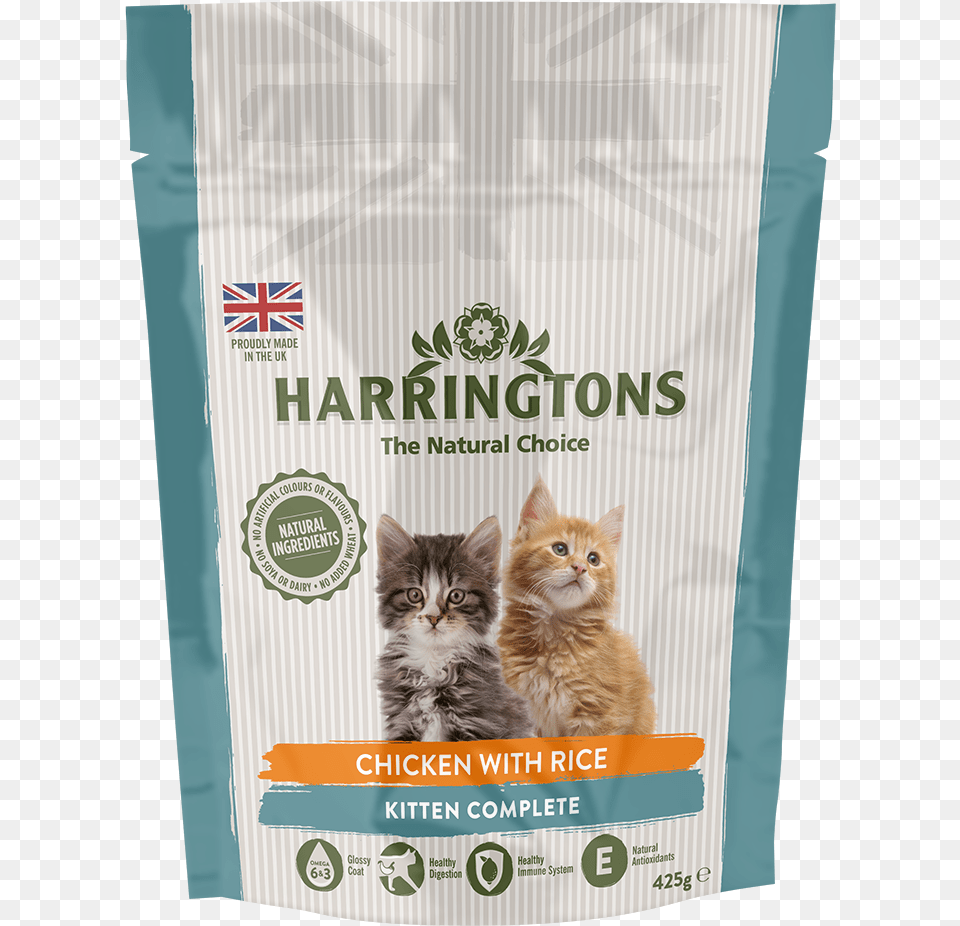Kitten Complete Chicken With Rice Harringtons Complete Dry Cat Food With Salmon, Advertisement, Animal, Mammal, Pet Free Png