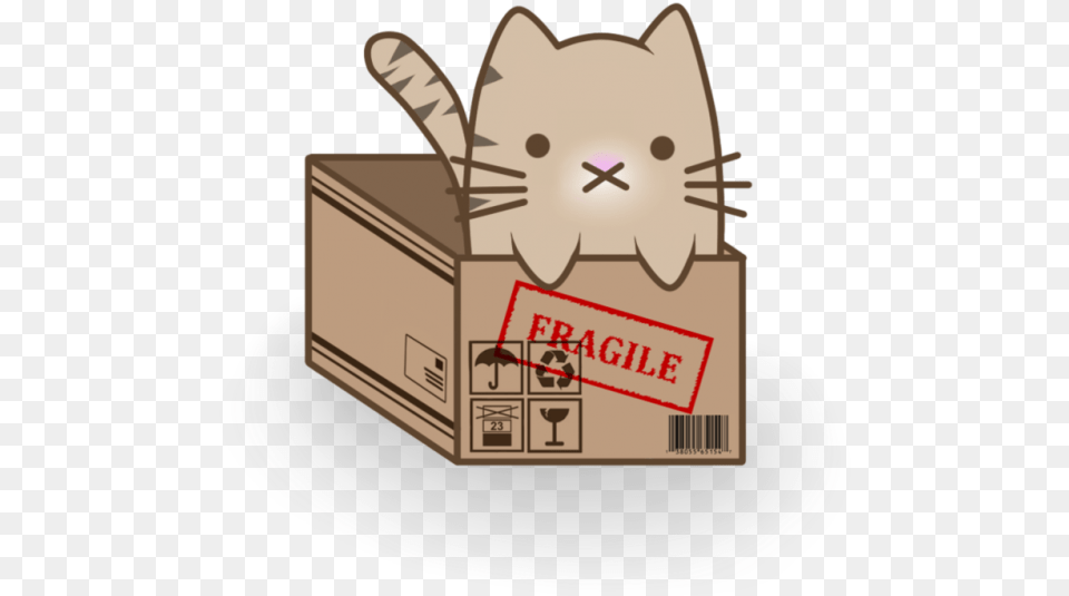 Kitten Transparent Animal In A Box Cartoon, Cardboard, Carton, Package, Package Delivery Free Png