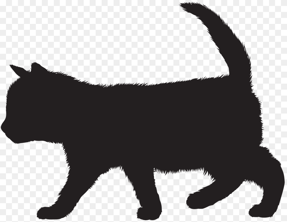 Kitten Silhouette Clip Art, Bag Png Image