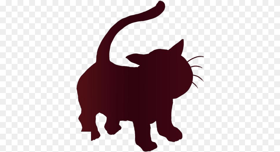 Kitten Transparent Images Illustration, Silhouette, Animal, Cat, Mammal Free Png Download