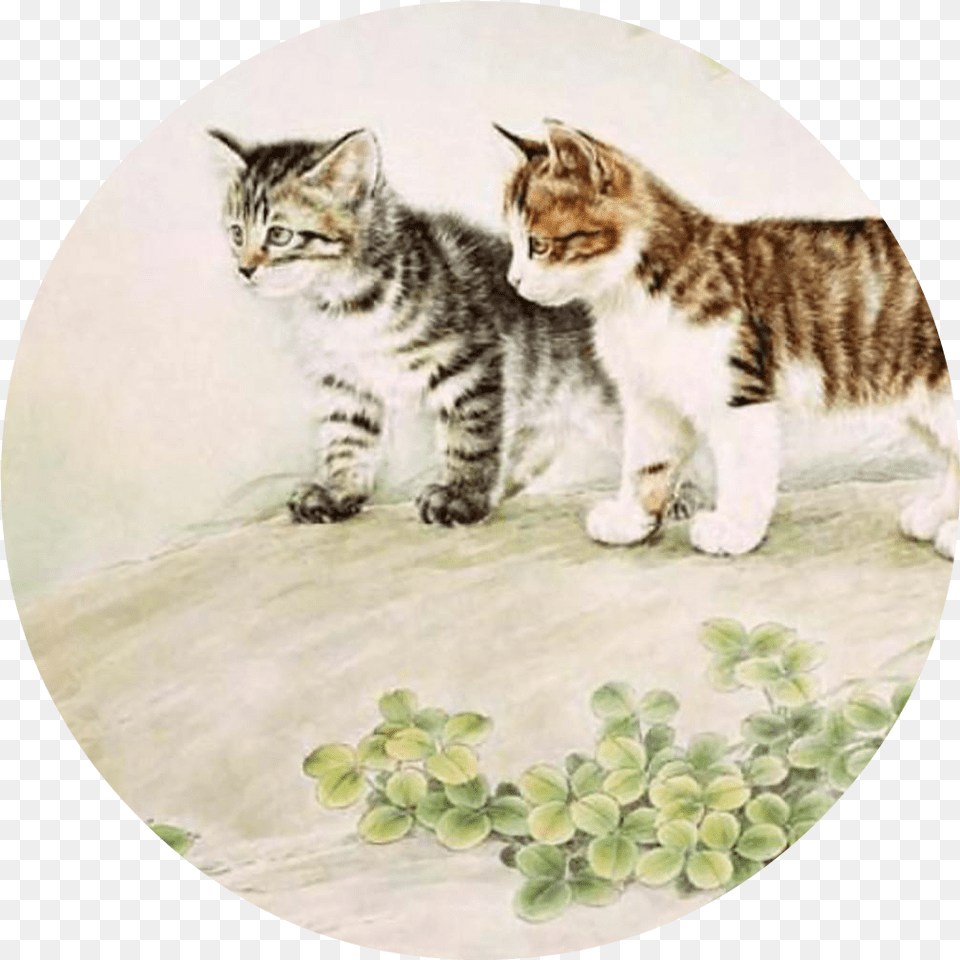 Kittens Cat Chinese Painting, Animal, Mammal, Manx, Pet Free Png Download
