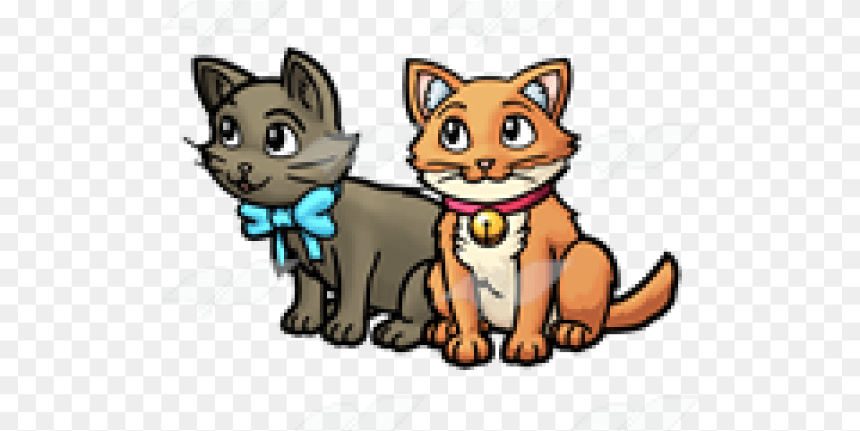 Kittens Clipart Two Cartoon, Book, Comics, Publication, Animal Free Png Download