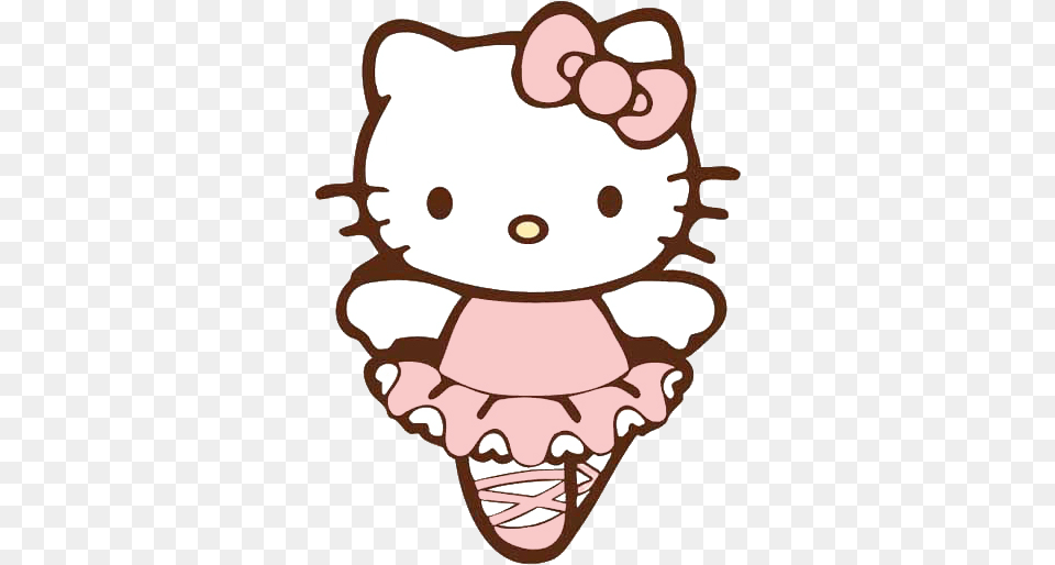 Kitty Bailarina Hello Kitty Bailarina, Cream, Dessert, Food, Ice Cream Free Png