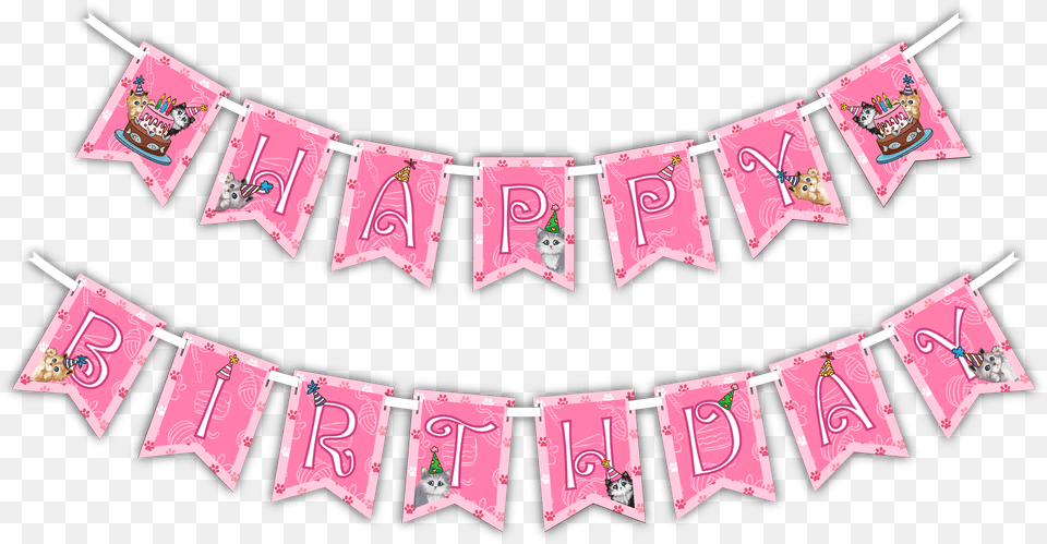 Kitty Cat Kitten Happy Birthday Birthday, Banner, Text, People, Person Free Transparent Png