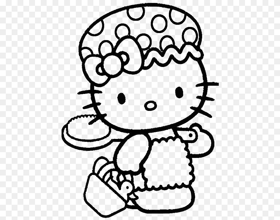 Kitty Face Easy To Color Hello Kitty, Baby, Person Free Transparent Png