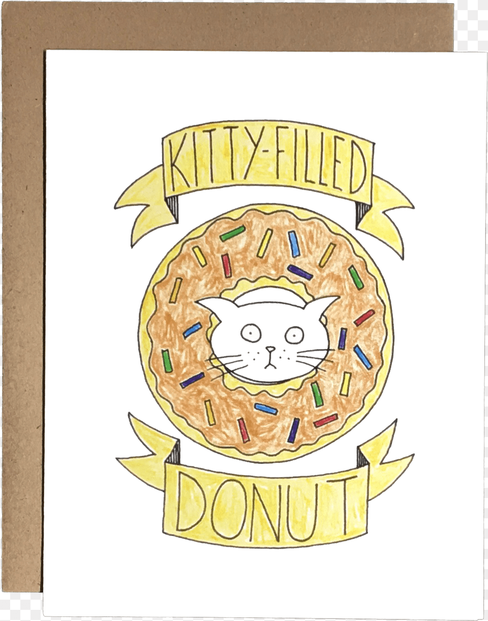 Kitty Filled Donut, Text, Sweets, Food, Bread Free Png