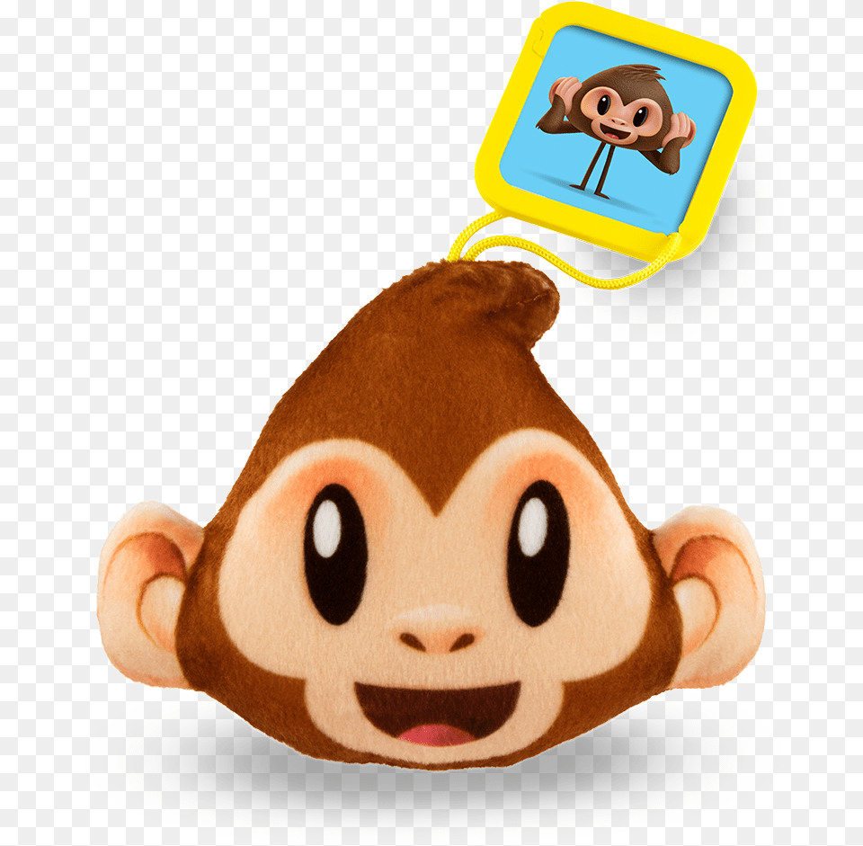 Kitty Monkey Stopsign Monkey From Emoji Movie, Plush, Toy, Face, Head Free Transparent Png