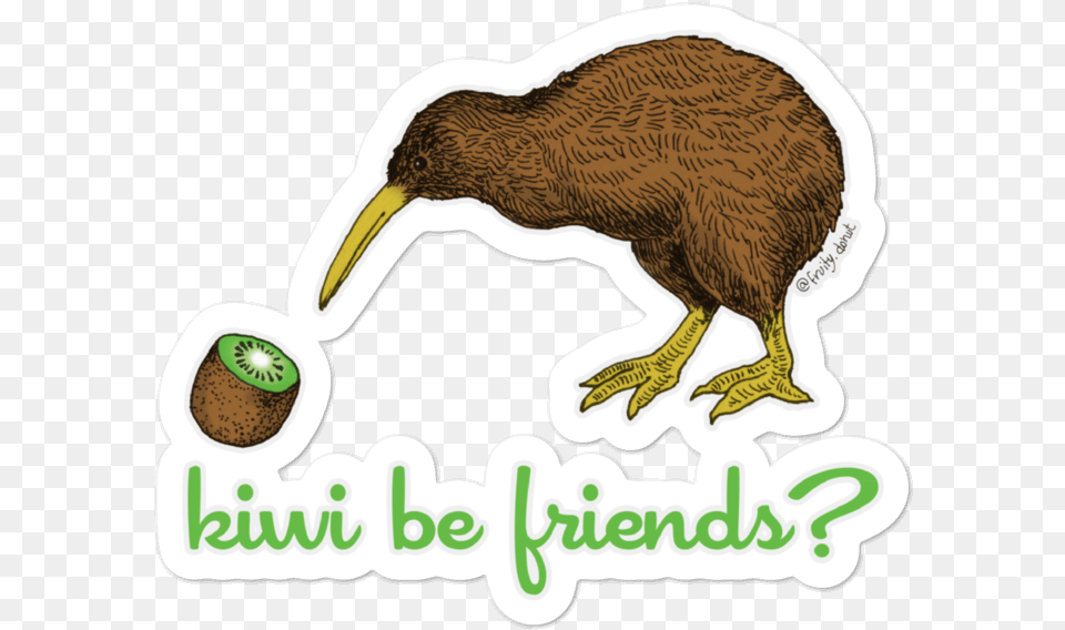Kiwi Be Friends Bubble Illustration, Food, Fruit, Plant, Produce Png Image