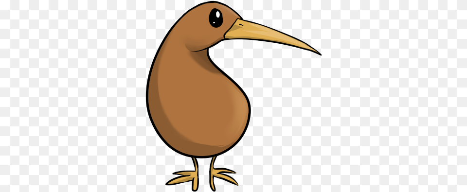Kiwi Bird Cartoon New Zealand Cartoon Birds, Animal, Beak, Kiwi Bird, Astronomy Png Image