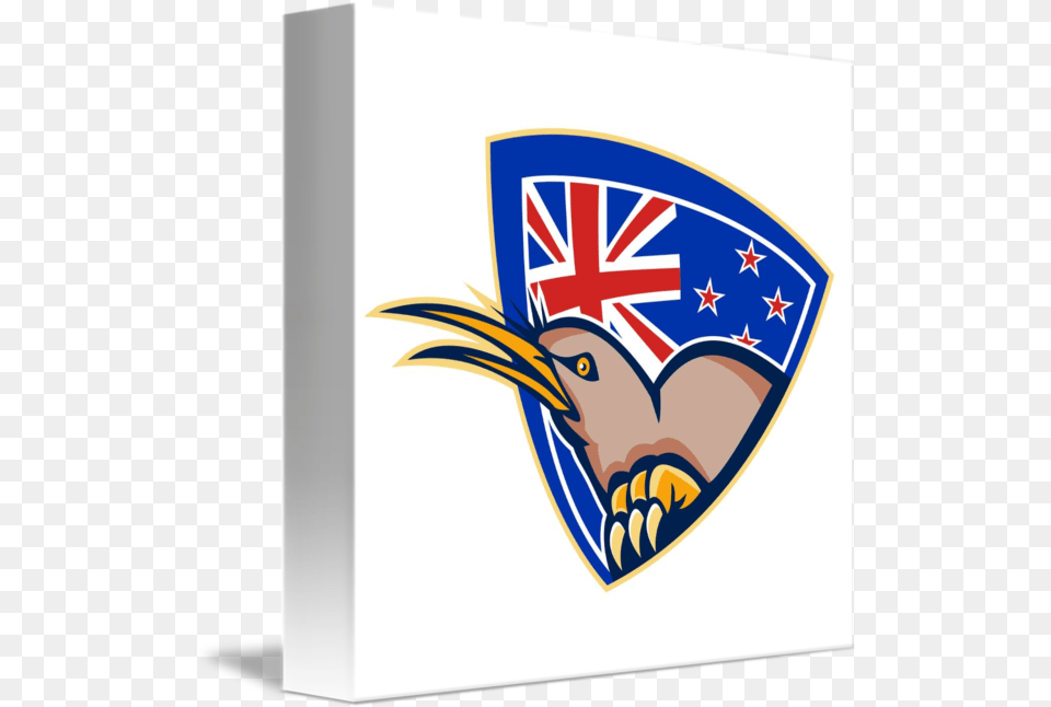 Kiwi Bird New Zealand Flag Shield Retro By Aloysius Patrimonio, Emblem, Symbol, Logo Free Png