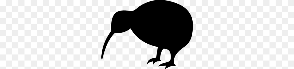 Kiwi Bird Silhouette Clip Art For Web, Gray Free Png