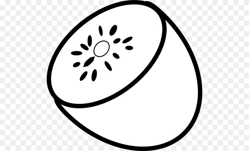 Kiwi Clipart Black And White Fruits Clipart Black And White, Food, Produce, Fruit, Plant Free Transparent Png