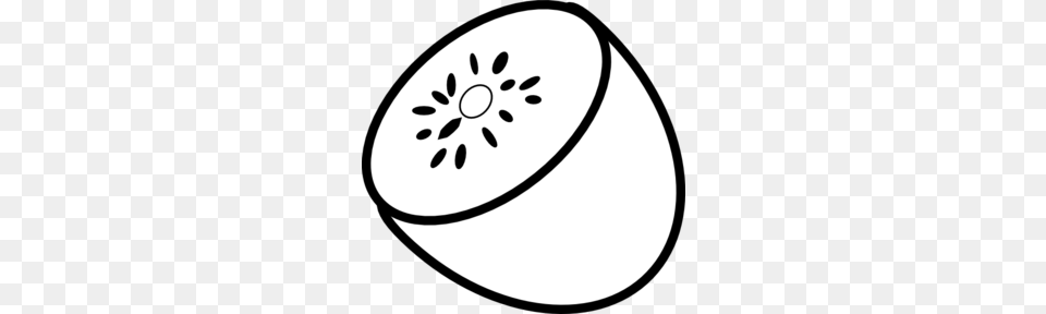 Kiwi Clipart Black And White Nice Clip Art, Food, Produce, Fruit, Plant Png