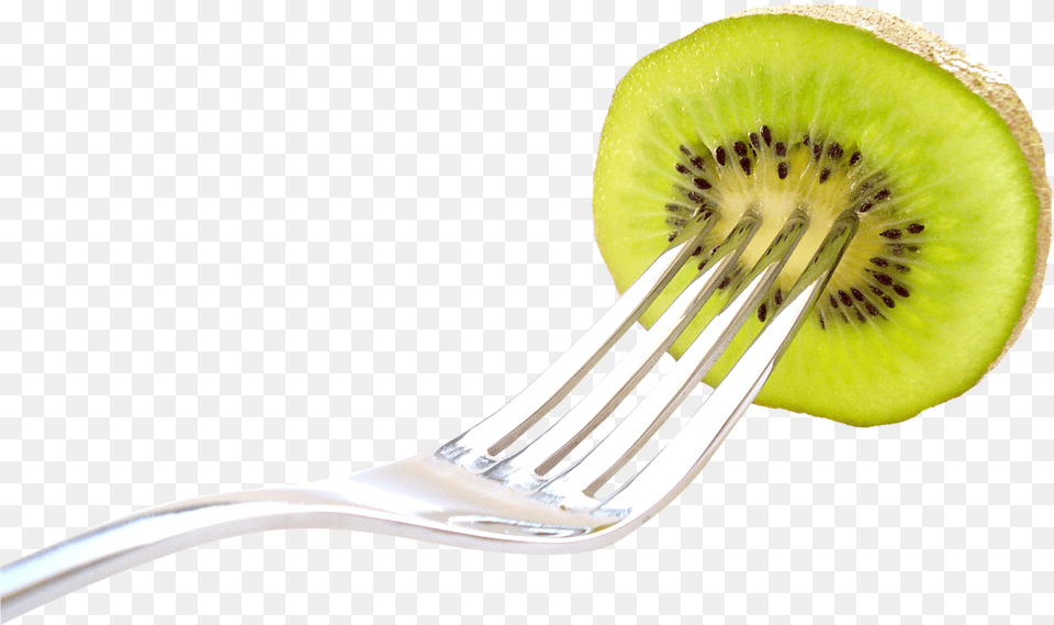 Kiwi Fruit Transparent Image Kiwifruit, Cutlery, Fork, Food, Plant Free Png Download