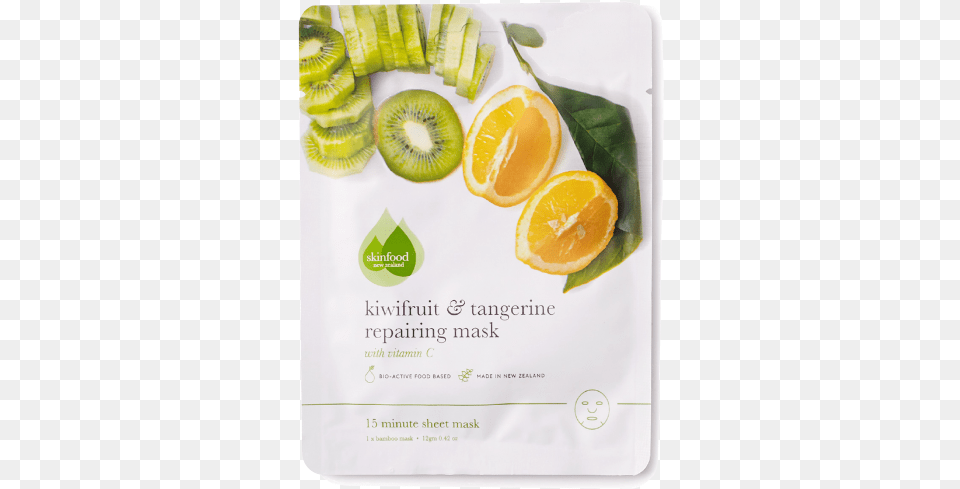 Kiwifruit Amp Tangerine Repairing Sheet Mask Citron, Advertisement, Citrus Fruit, Food, Fruit Png Image