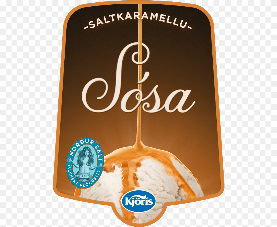 Kjrs Ice Cream Sauce Caramel 250g Graphic Design, Dessert, Food, Ice Cream, Person Free Png
