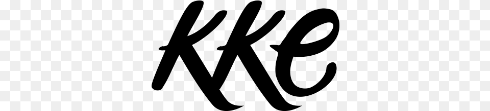 Kke Logo Calligraphy, Gray Png Image