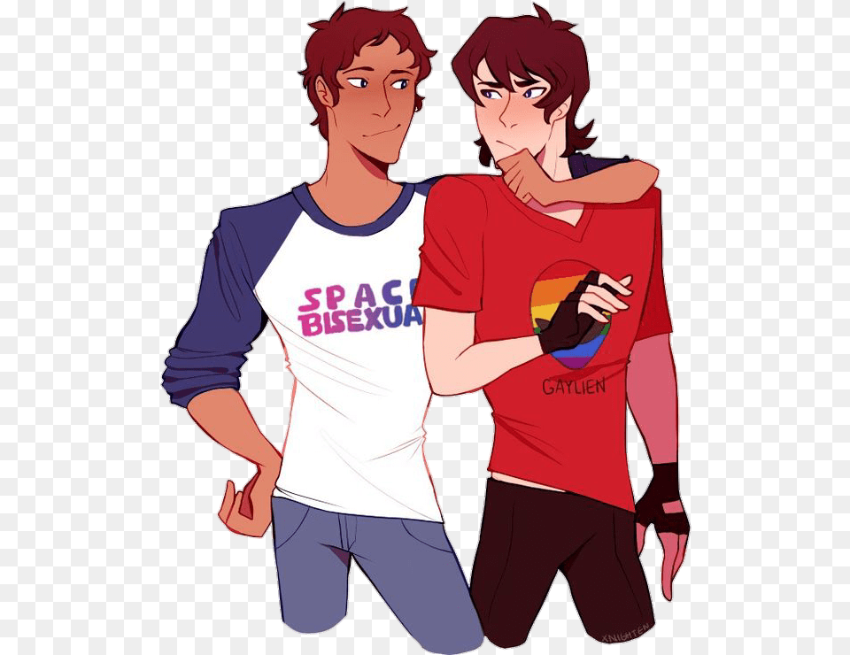 Klance Lance And Keith Friendship, Clothing, T-shirt, Book, Comics Png Image