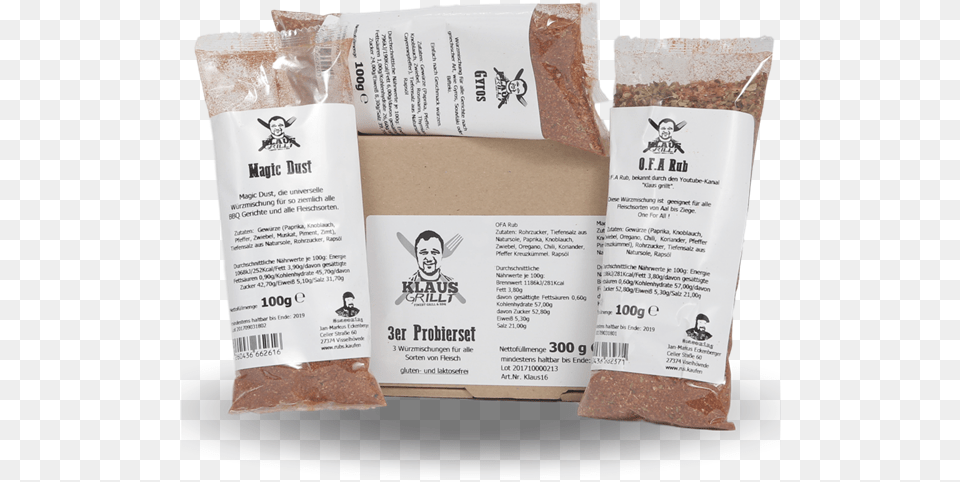 Klaus Probierset Ofamagic Dustgyros 300 G, Powder, Business Card, Paper, Text Png