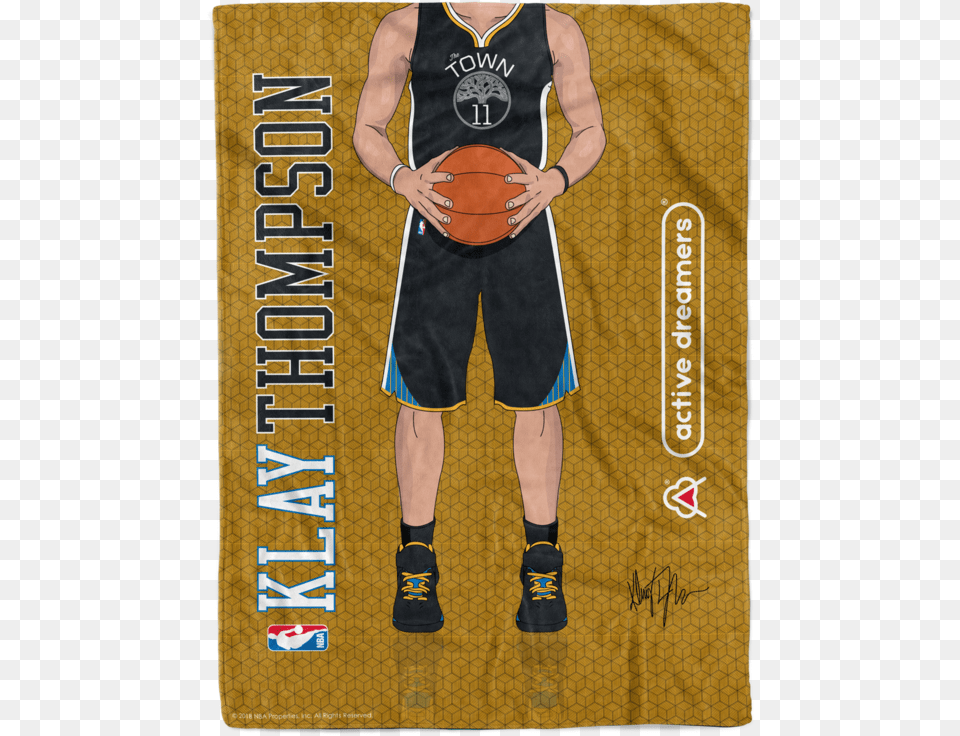 Klay Thompson Signature Series Blanket Dribble Basketball, Person, Male, Boy, Child Free Png Download