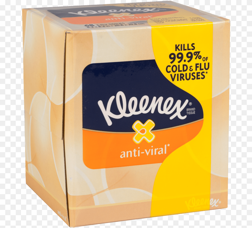 Kleenex Anti Viral Facial Tissues Kleenex, Box, Cardboard, Carton, Bottle Png Image
