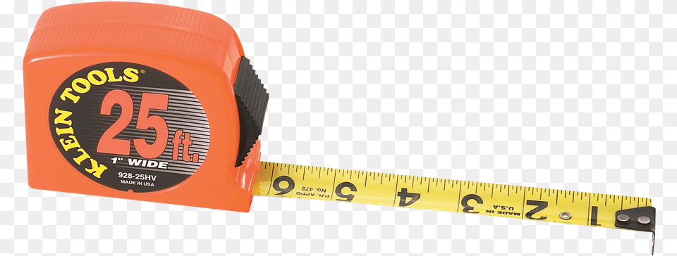 Klein 25 Ft Tape Measure, Chart, Plot Free Transparent Png