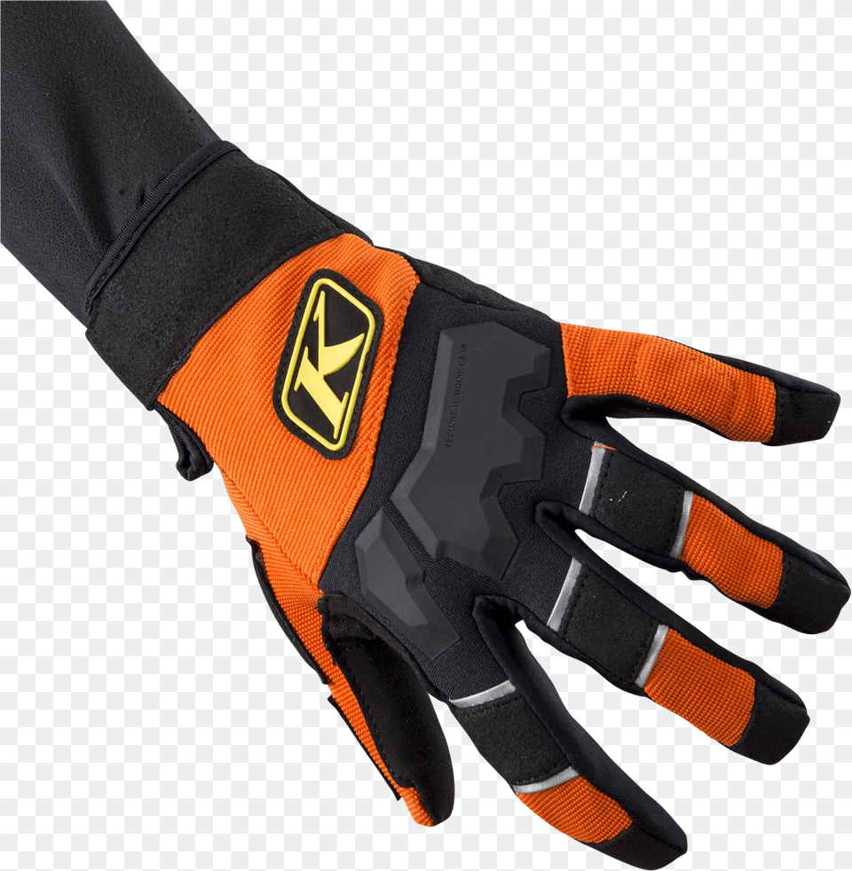 Klim Dakar Enduro Gloves Orange Safety Glove, Baseball, Baseball Glove, Clothing, Sport Png Image