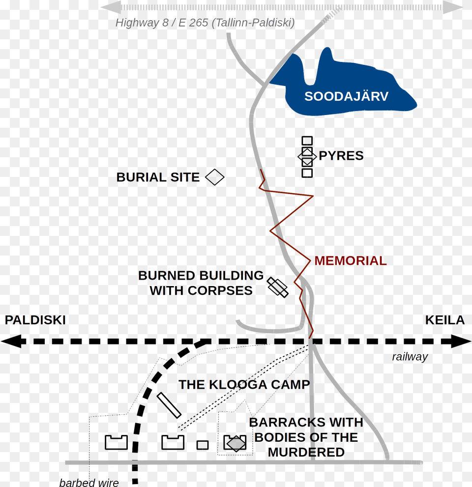 Klooga Map Eng Klooga Concentration Camp Map, Chart, Plot, Diagram Free Png Download
