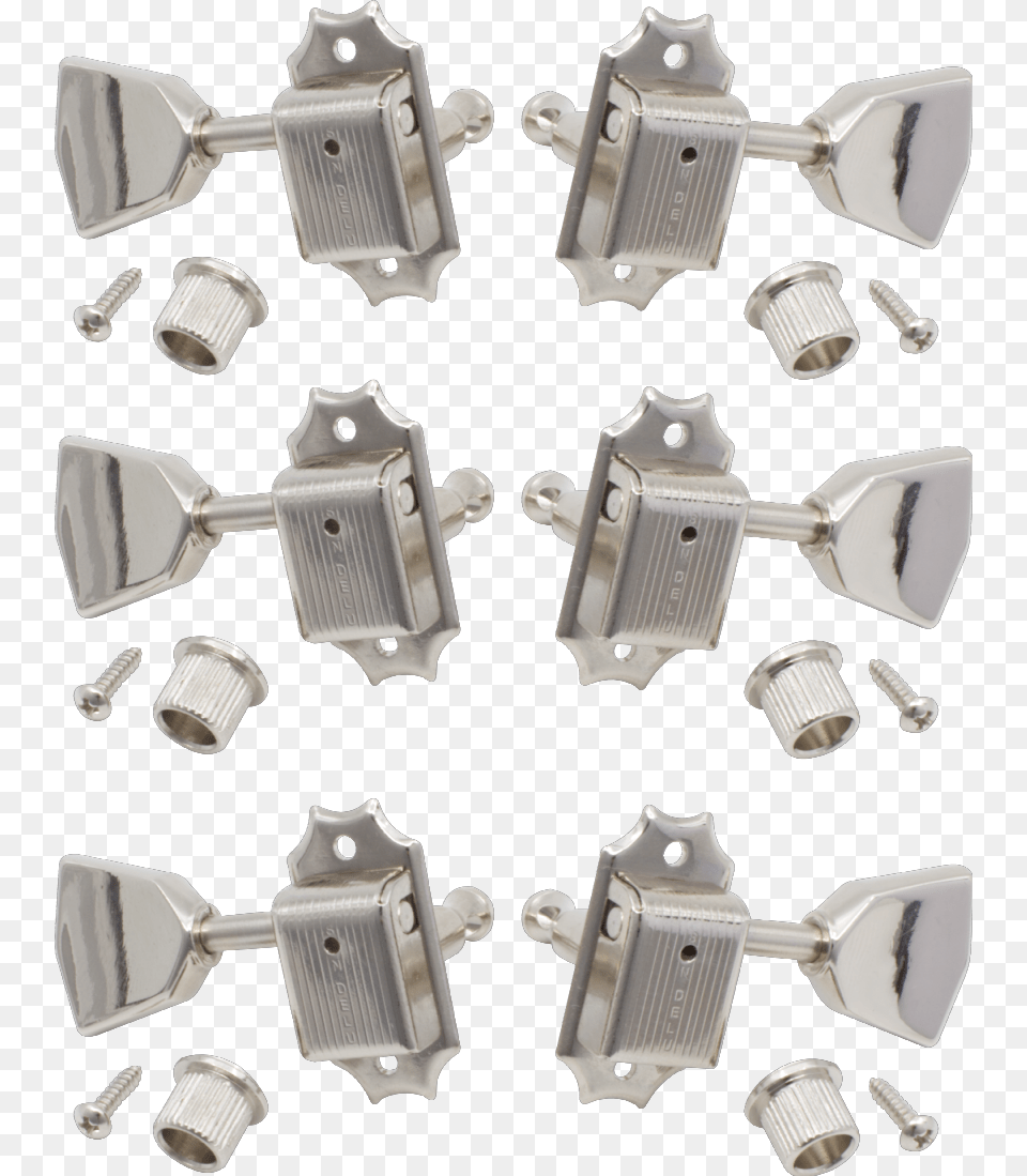 Kluson Nickel Metal Keystone Knob 3 Per Side Image Earrings, Indoors, Bathroom, Room, Shower Faucet Free Png