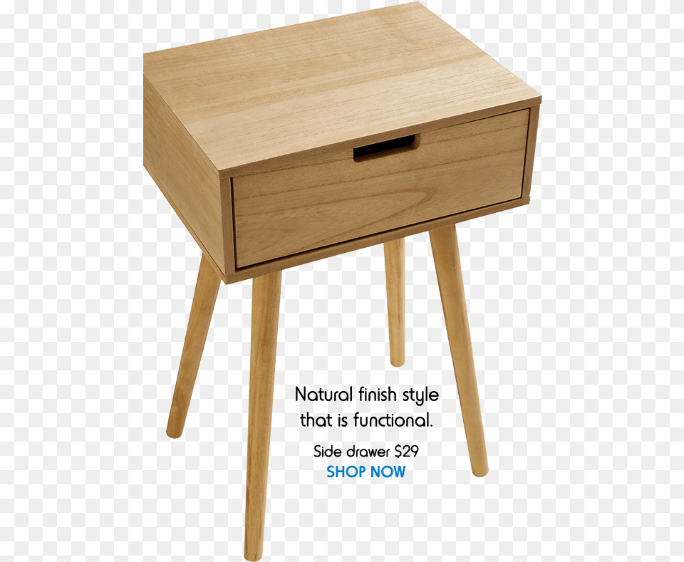 Kmart Wooden Bedside Table, Coffee Table, Desk, Drawer, Furniture Png Image