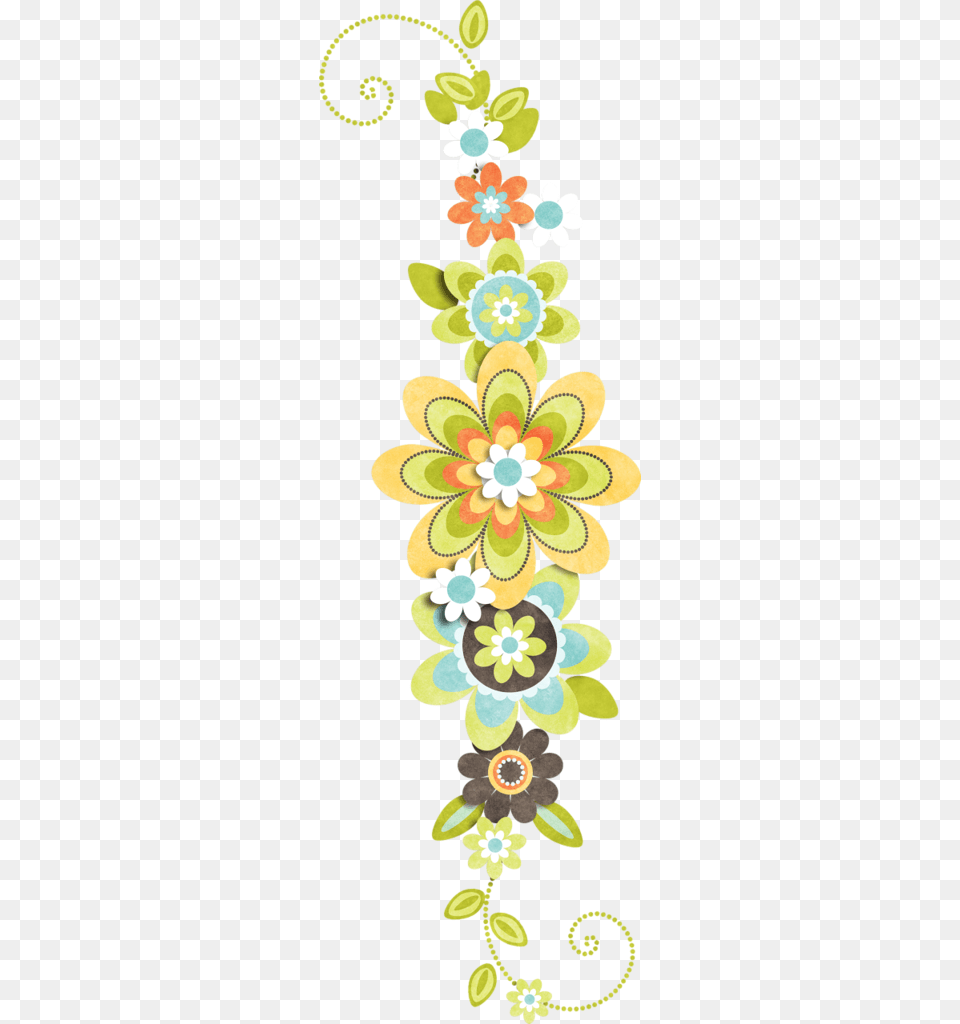 Kmill Tallfloralcluster Flower Vertical Border, Art, Floral Design, Graphics, Pattern Png Image