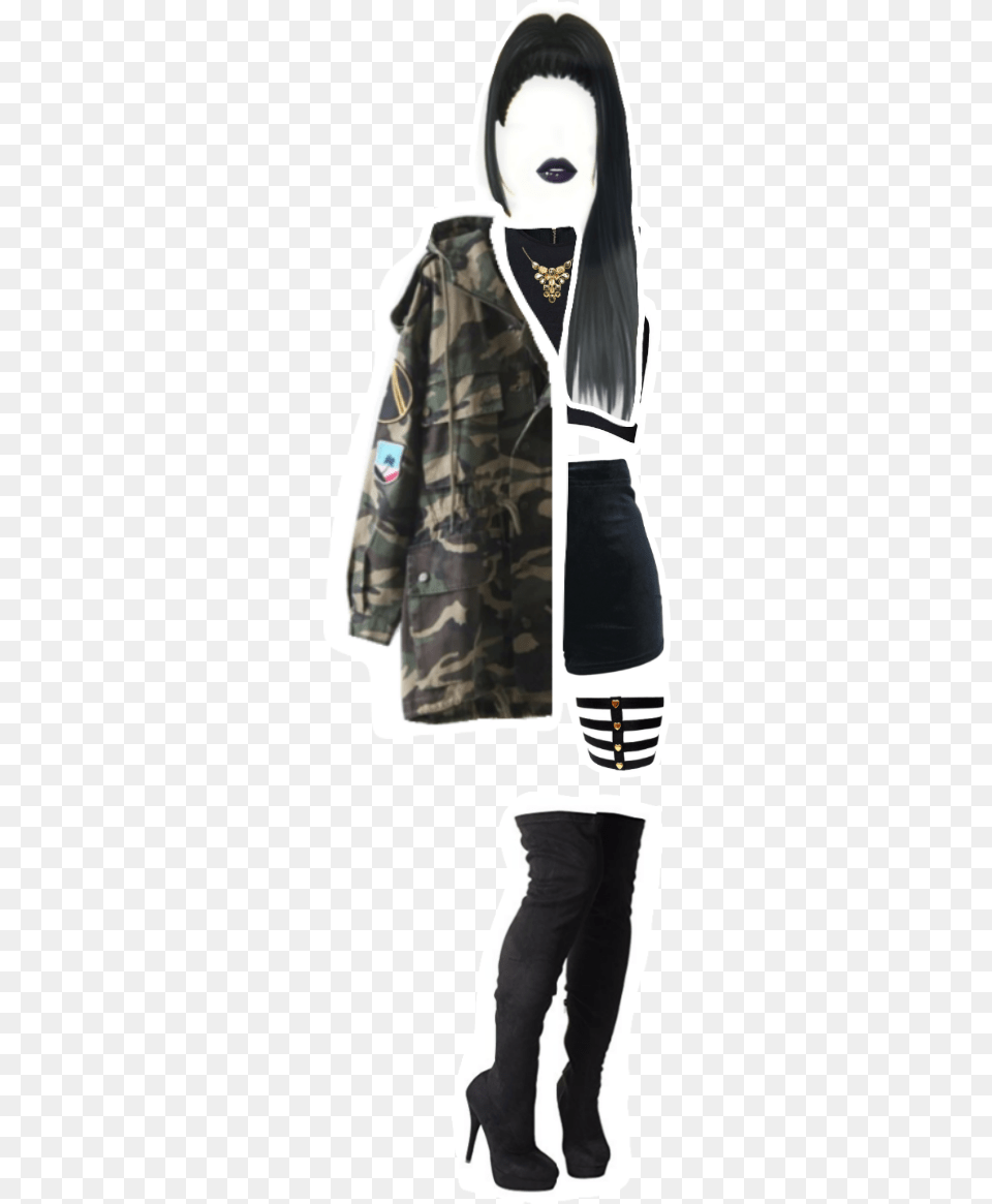 Knee High Boot, Jacket, Clothing, Coat, Person Free Transparent Png