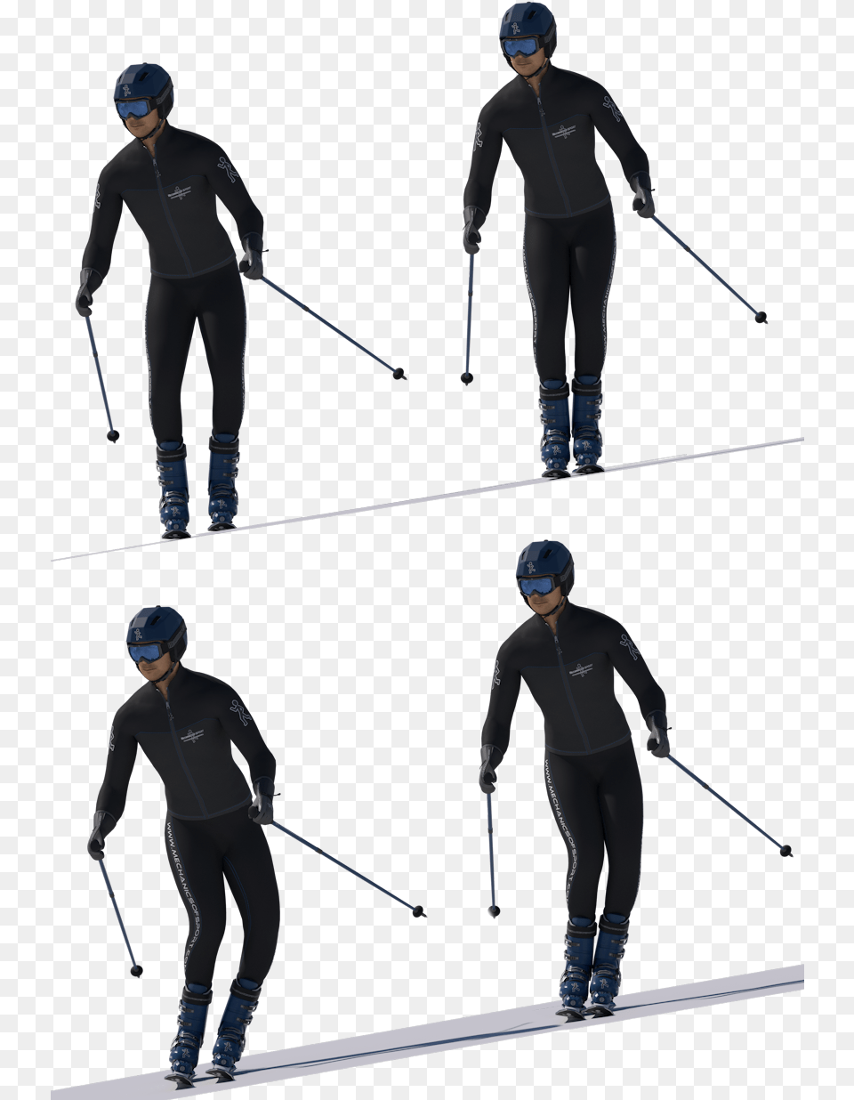 Knee Roll 2x Nordic Skiing, Man, Male, Long Sleeve, Helmet Free Png