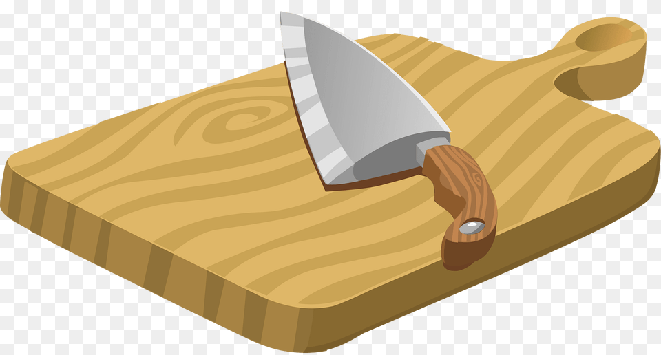 Knife And Cutting Board Clipart, Blade, Weapon, Chopping Board, Food Free Png Download