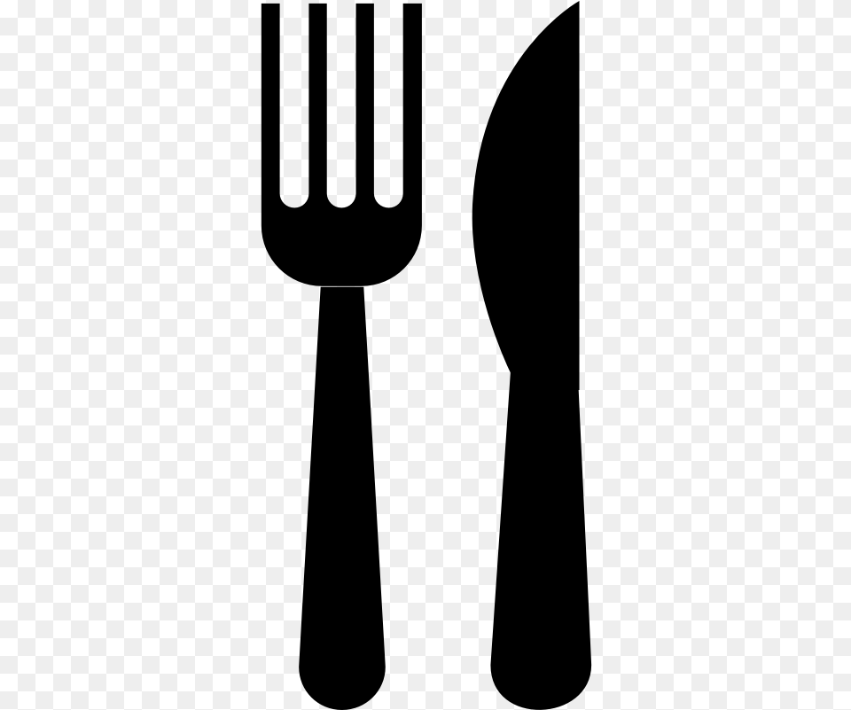 Knife And Fork Clipart Fork, Gray Png Image