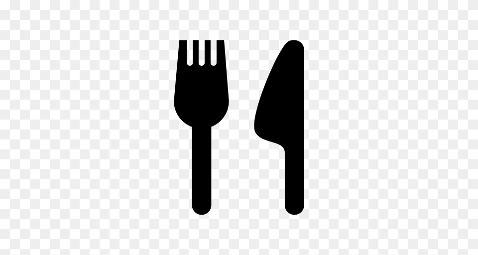 Knife And Fork Restaurant Dinner Icon With And Vector Format, Gray Png