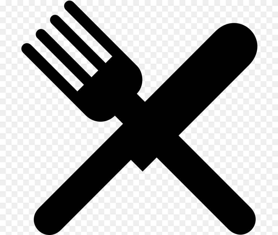 Knife And Fork Sign, Gray Free Transparent Png