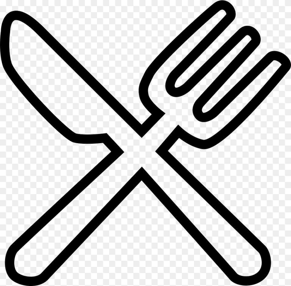 Knife And Fork White Food Icon, Cutlery, Bow, Weapon Png