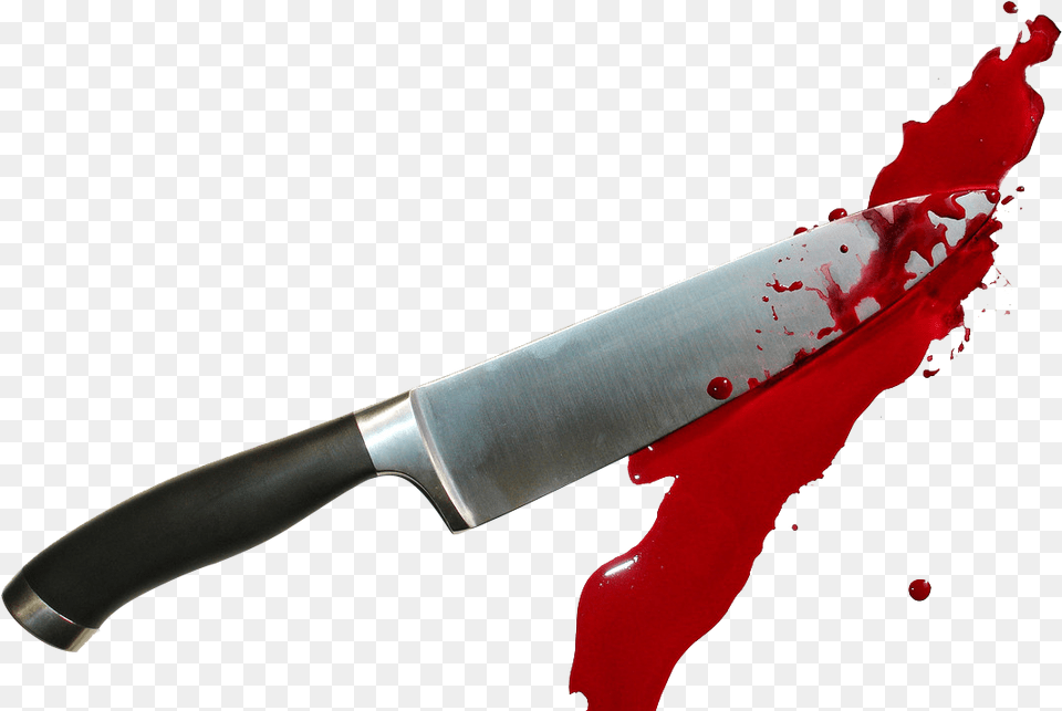Knife Blood Stabbing Cutting Blade Knife With Blood, Weapon, Dagger Free Png Download