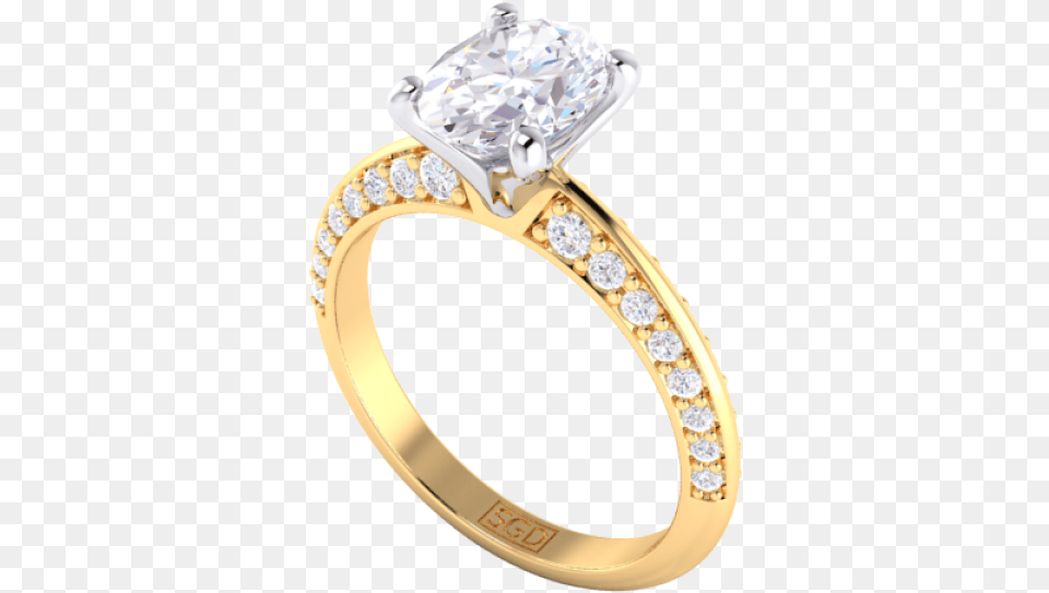 Knife Edge Pave Oval Engagement Ring, Accessories, Jewelry, Diamond, Gemstone Png Image