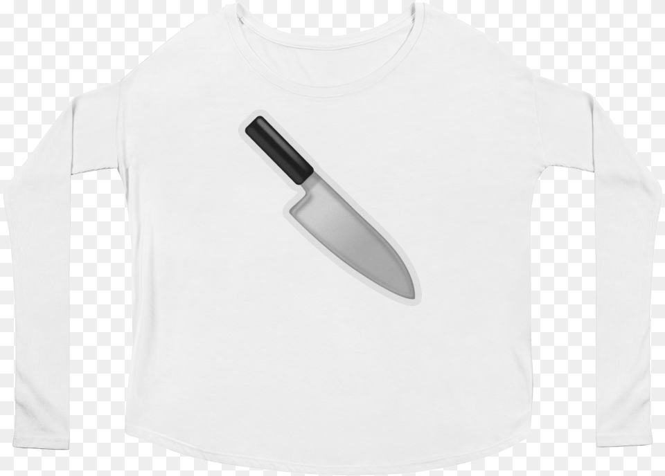 Knife Emoji Long Sleeved T Shirt, Clothing, Long Sleeve, Sleeve, T-shirt Png Image