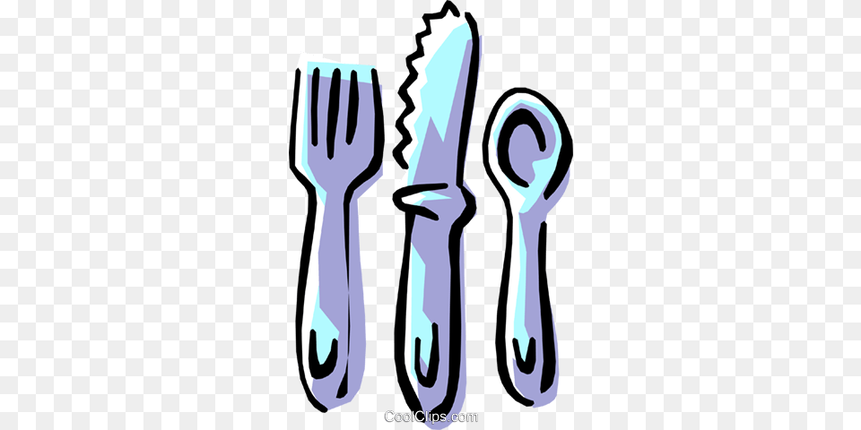 Knife Fork And Spoon Royalty Vector Clip Art Illustration, Cutlery Free Png Download