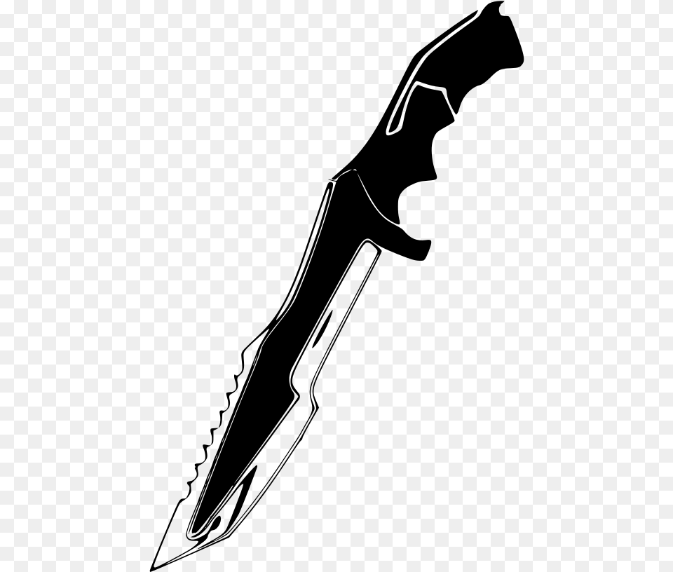 Knife Hunter Svg, Gray Free Png Download