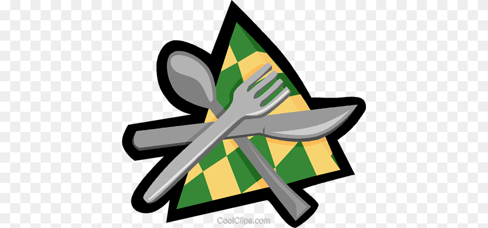 Knife Spoon Fork Napkin Royalty Free Vector Clip Art Illustration, Cutlery Png