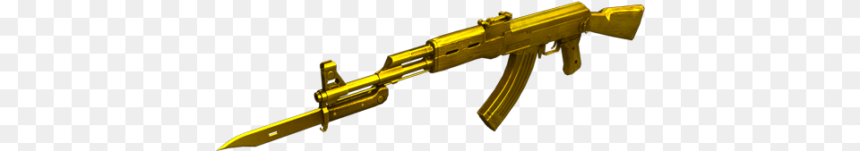 Knife Ultimategold Ak 47 Gun Knife, Firearm, Rifle, Weapon, Machine Gun Free Png Download