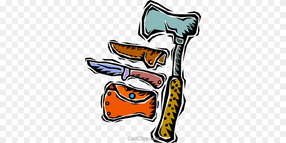 Knife With Ax Royalty Vector Clip Art Illustration, Weapon, Face, Head, Person Free Transparent Png