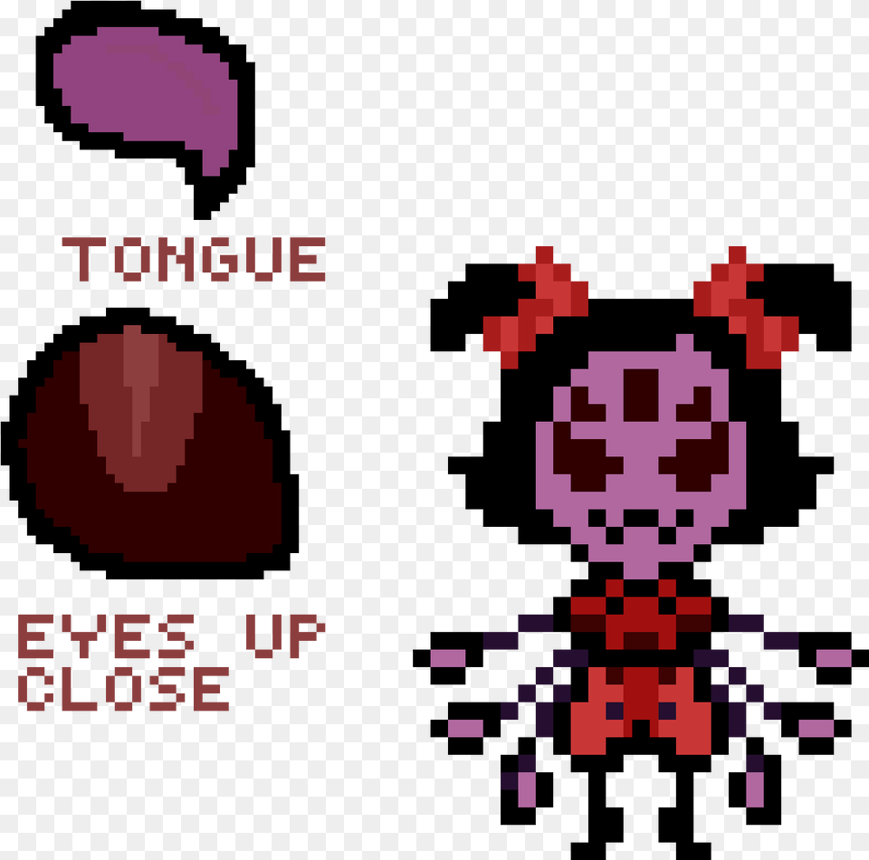 Knifetale Muffet Muffet Pixel Art, Purple, Qr Code Free Png